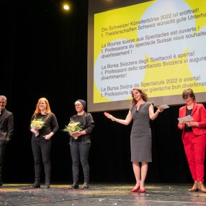 Eröffnungsabend, Manuel Stahlberger, Duo fleischlin/meser, Cristina Galbiati, Sandra Künzi Schweizer Künstlerbörse, 20.-23. April 2022, Thun